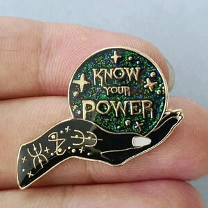Wizard know your power hot magic pin
